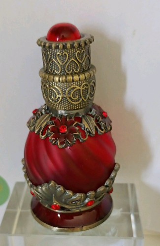 15ml red floral glass - red,