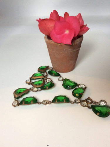 Art deco 1920s gilt green - gilt,
