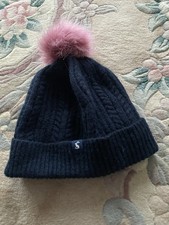 Joules Navy Pom Pom Hat One Size