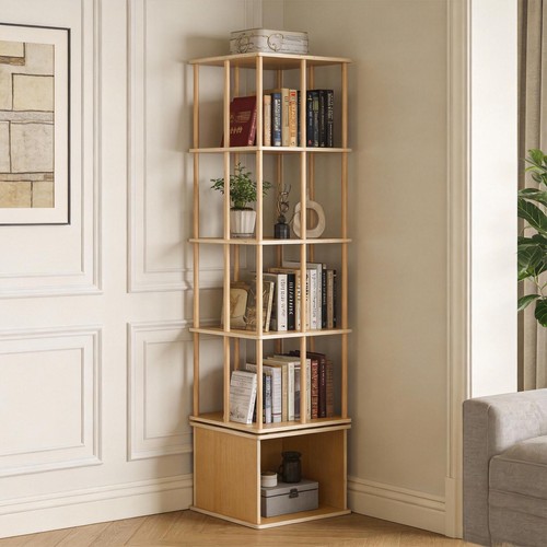 Rotating bookshelf tower - rotating,