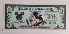 Disneyland Los Angeles Disney Dollars One Dollar 1991 Series -(Letter under 30g)