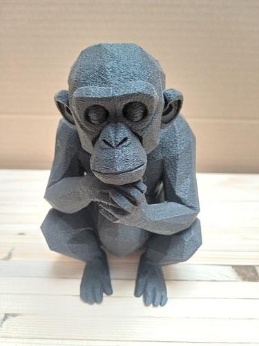 Low poly monkey statue - monkey,