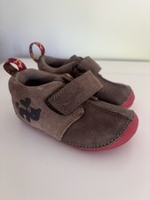 Clark’s First Shoes Boys Cruiser Fun Dark Brown Suede Size 3.5 G