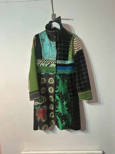 Desigual wool mix coat - , green