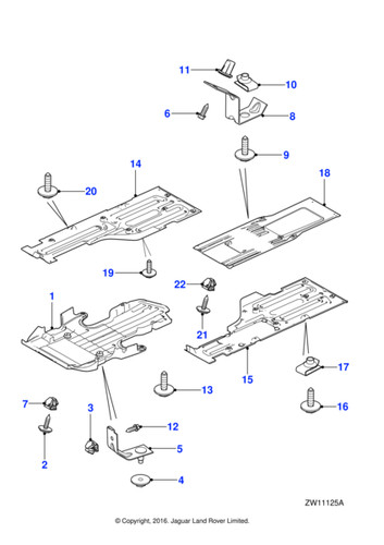 Jaguar genuine undertray - undertray, fits