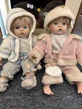 Vintage 90s porcelain dolls - 2x,