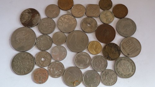 Old foreign coin lot from - from, all