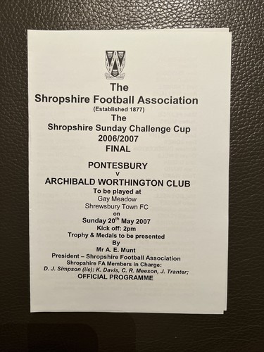 2007 pontesbury v - pontesbury,