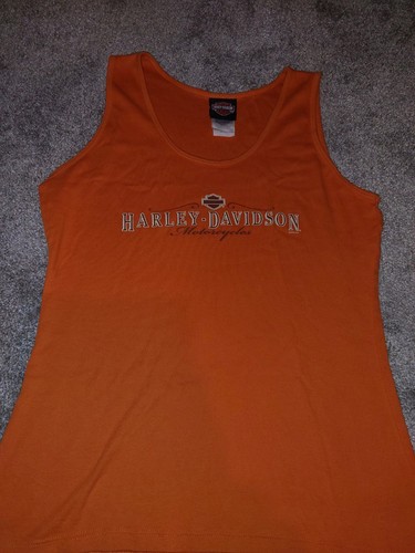 Vintage style orange harley - style,