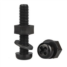 Black Nylon Pozi Pan Head