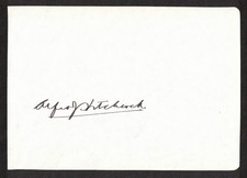 Alfred Hitchcock English Filmmaker Original Signed Autograph Album Page