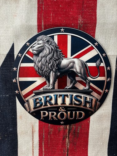 British themed aluminium sign - aluminium,