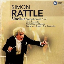 SIBELIUS The Complete Symphonies No.1-7 Violin Concerto + SIMON RATTLE 5-CD NEW