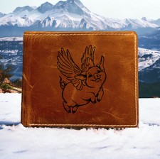 Flying Pig Leather Wallet