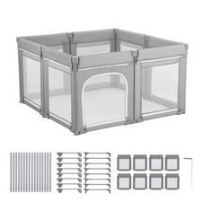 Uimoso Extra Large Foldable Baby Playpen 78.7" x 70.1" for Safe Play Area