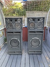 Pair of vintage Disco speakers + Pair Of Bass Bins- Subs - Very Heavy - Southend