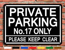 Private Parking Sign Personalised No Parking Keep Clear Metal Sign Waterproof