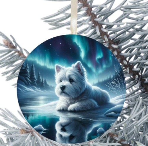 Westie dog hanging bauble - westie,