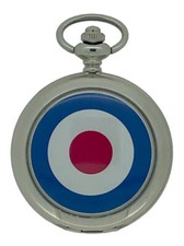 New raf roundel silver tone - new,