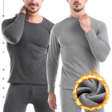 Mens Thermal Long Johns Bottom Top Full Set Underwear Baselayer Trouser Shirts `