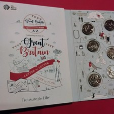 2019(FULL SET) A-Z ALPHABET 10p Coins (Set 26 Uncirculated) DOUBLE DECKER BUS