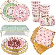 151 Pcs Floral Paper Party