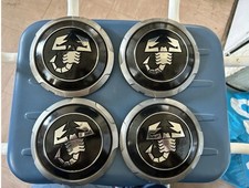 Fiat 500 Abarth centre caps original set x4