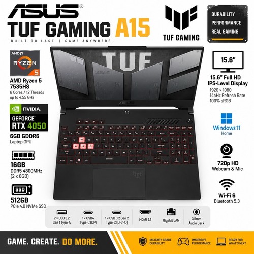 Asus tuf gaming - gaming, 15.6"