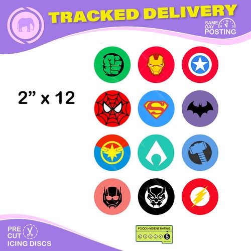Avengers cupcake toppers - cupcake,