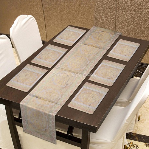 Decorative brocade long coffee - decorative,