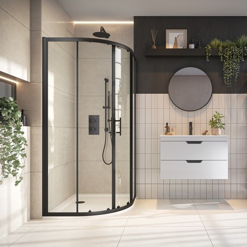 Bathroom modern quadrant - modern,