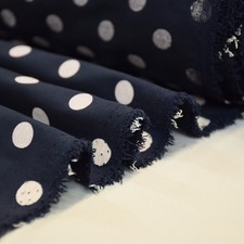 Navy Large Penny Polka Dot