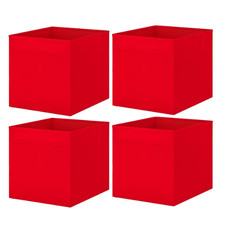 4x IKEA DRONA Storage Boxes 33x38x33cm For KALLAX Shelf Magazine Foldable Basket