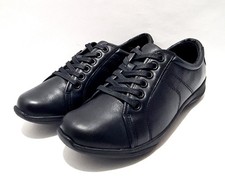 Clarks K Black Leather Shoes Size 5 UK Wide Fit