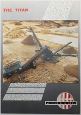 Original Powerscreen Titan Mobile Screening Plant Brochure, c 1980's