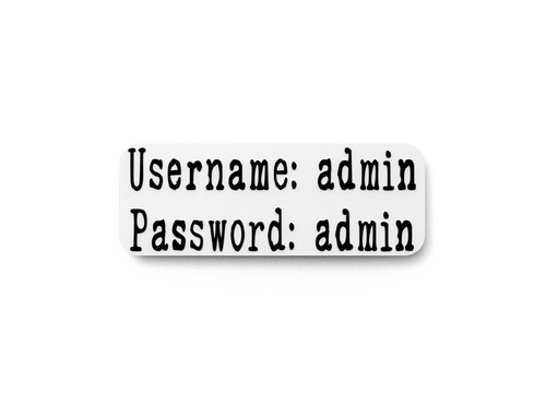 Username password admin - username,