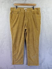 Spoke Fives Cord Build C (Wide Thigh) Mens Mustard Corduroy Trousers Size 36