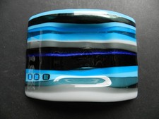 CANDLE HOLDER SWEET DISH FUSED ART GLASS BY SCOTT IRVINE - 17CM