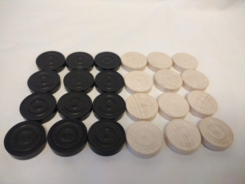 Set vintage draughts pieces - of,