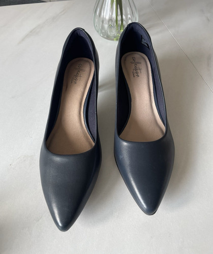 Clarks women navy leather - clarks,