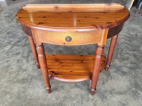 Pine demi lune tier - pine, hall