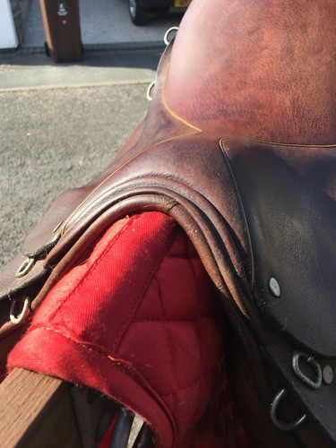 Leather show saddle - leather,