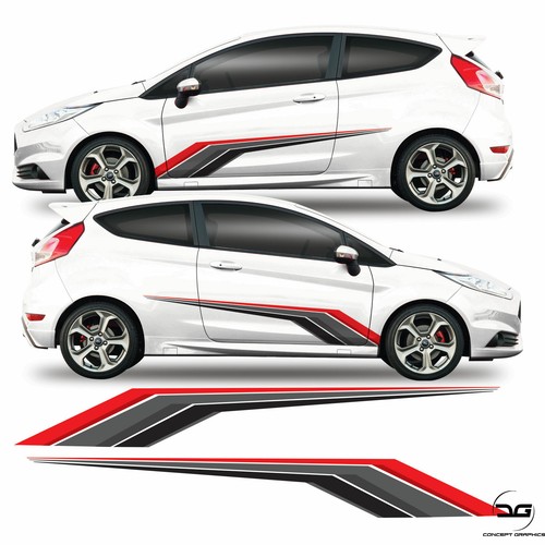Side stripe racing graphics - side,