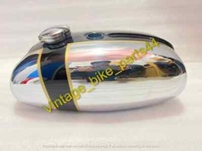 BSA B25 B50 TR25 1971-73 D355 Aluminum Polish & Black Painted Gas Fuel Tank