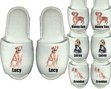 Personalised Dog Spa Slippers labrador retriever dachshund king charles