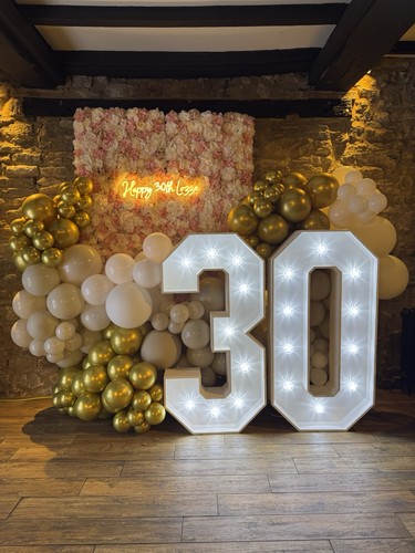 30th 4ft light number - number, hire
