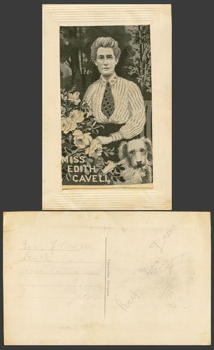Ww1 woven silk old postcard - ww1,
