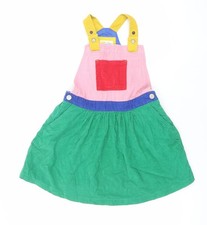 Mini Boden Girls Multicoloured Corduroy Pinafore Dress 6-7 Years