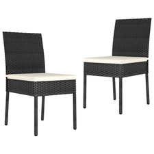 2/4x Garden Dining Chairs Poly