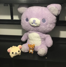 rilakkuma plush lot korilakkuma lavender purple 18" bundle sanrio san x